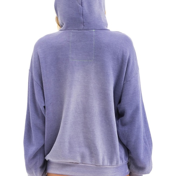 Aviator Nation Unisex VINTAGE LOGO RELAXED PULLOVER HOODIE - FADED GRAPE | NEW💜 - Picture 6 of 16